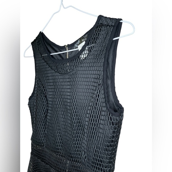 Miin Women’s Mesh Chiffon Formal A Line Dress Black Size Small - Picture 3 of 5